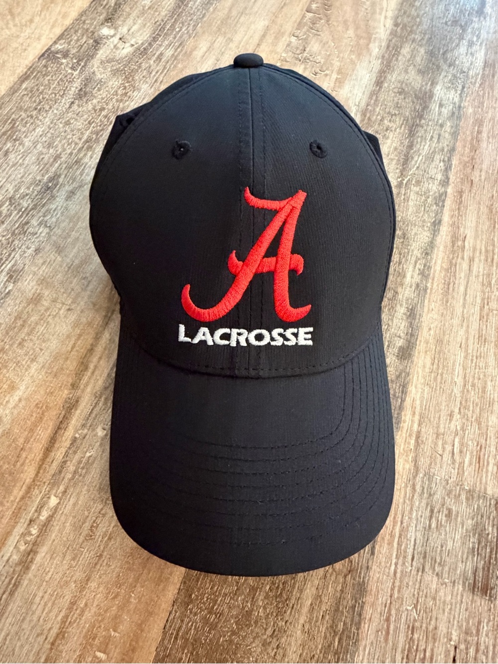 Nike Alabama Lacrosse Cap Black with Red Logo Legacy91 Dri-fit Roll Tide OS
